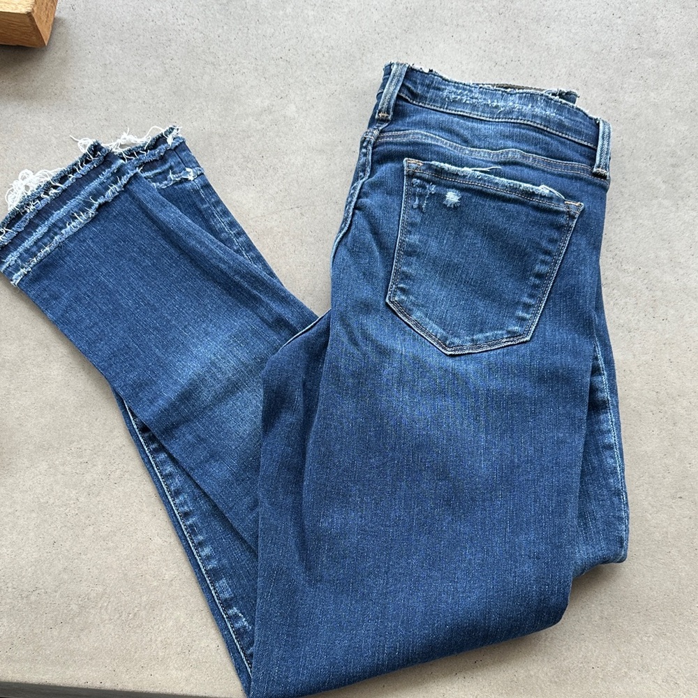 Flying Monkey Blue Distressed Hem Jeans